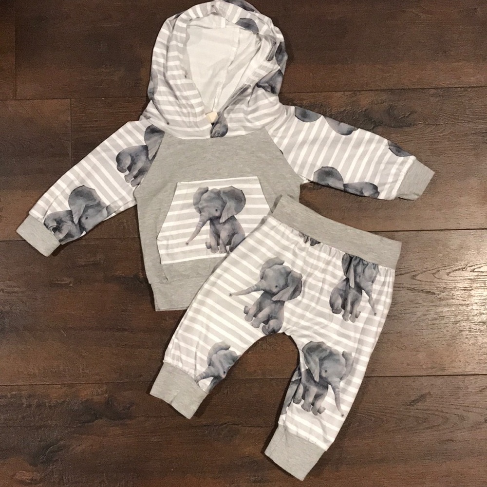 🐘 6-9m Elephants Outfit 🐘